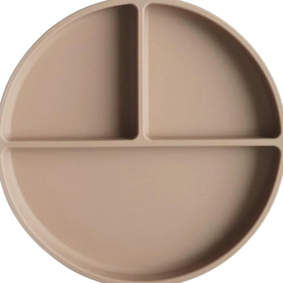 Assiette à compartiments en silicone avec ventouse Natural