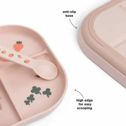 Assiette à compartiments Foodie Tiny farm Rose