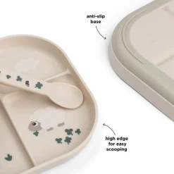 Assiette à compartiments Foodie Tiny farm Sable