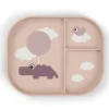 Assiette à compartiments Happy clouds Rose