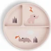 Assiette à compartiments Stick&Stay Playground Rose