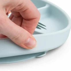 Assiette à compartiments Stick&Stay Playground Bleu