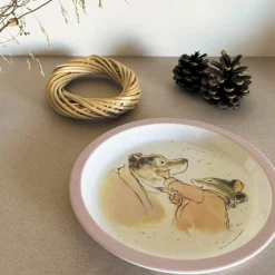 Assiette bébé ernest et célestine rose