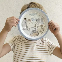Assiette bébé Ernest et Célestine bleu