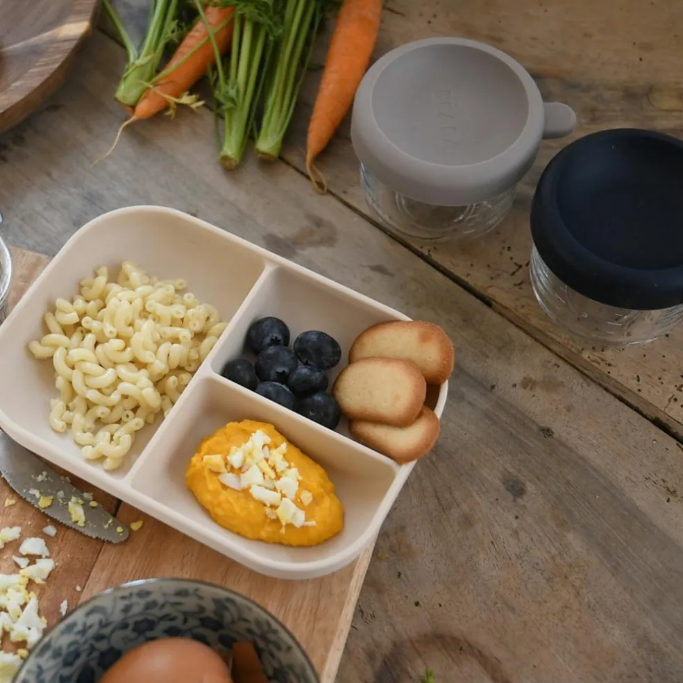 Assiette compartimentée silicone Argile