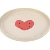 Assiette Happy Rascals Coeur lavande