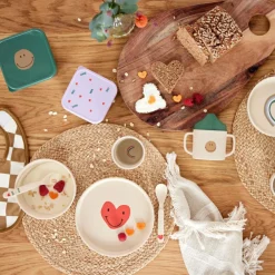 Assiette Happy Rascals Coeur lavande