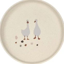 Assiette plate Tiny Farmer mouton et oie naturel