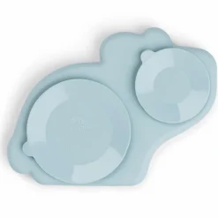 Assiette silicone avec ventouse Dotti Bleu