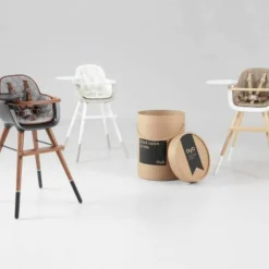 Assise tissu chaise haute Ovo Luxe blanc