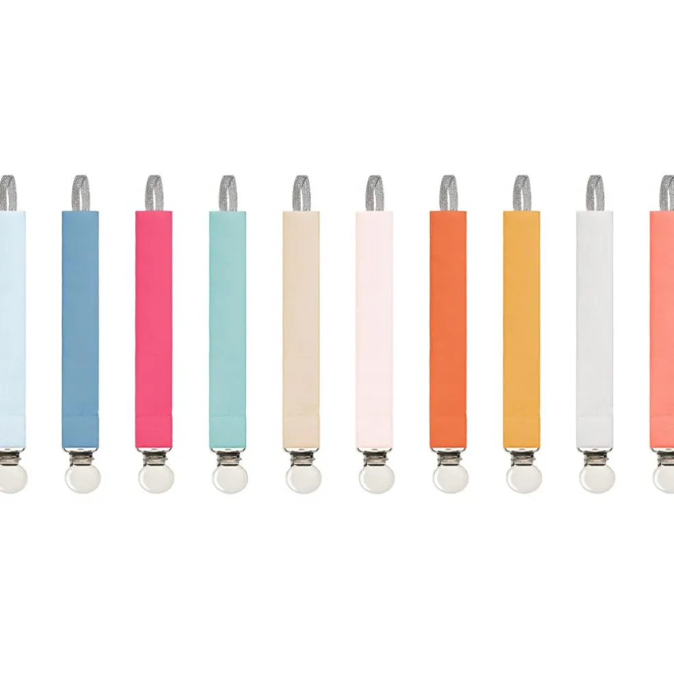 Attache sucette corail (personnalisable)