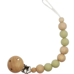 Attache sucette en bois Moon olive