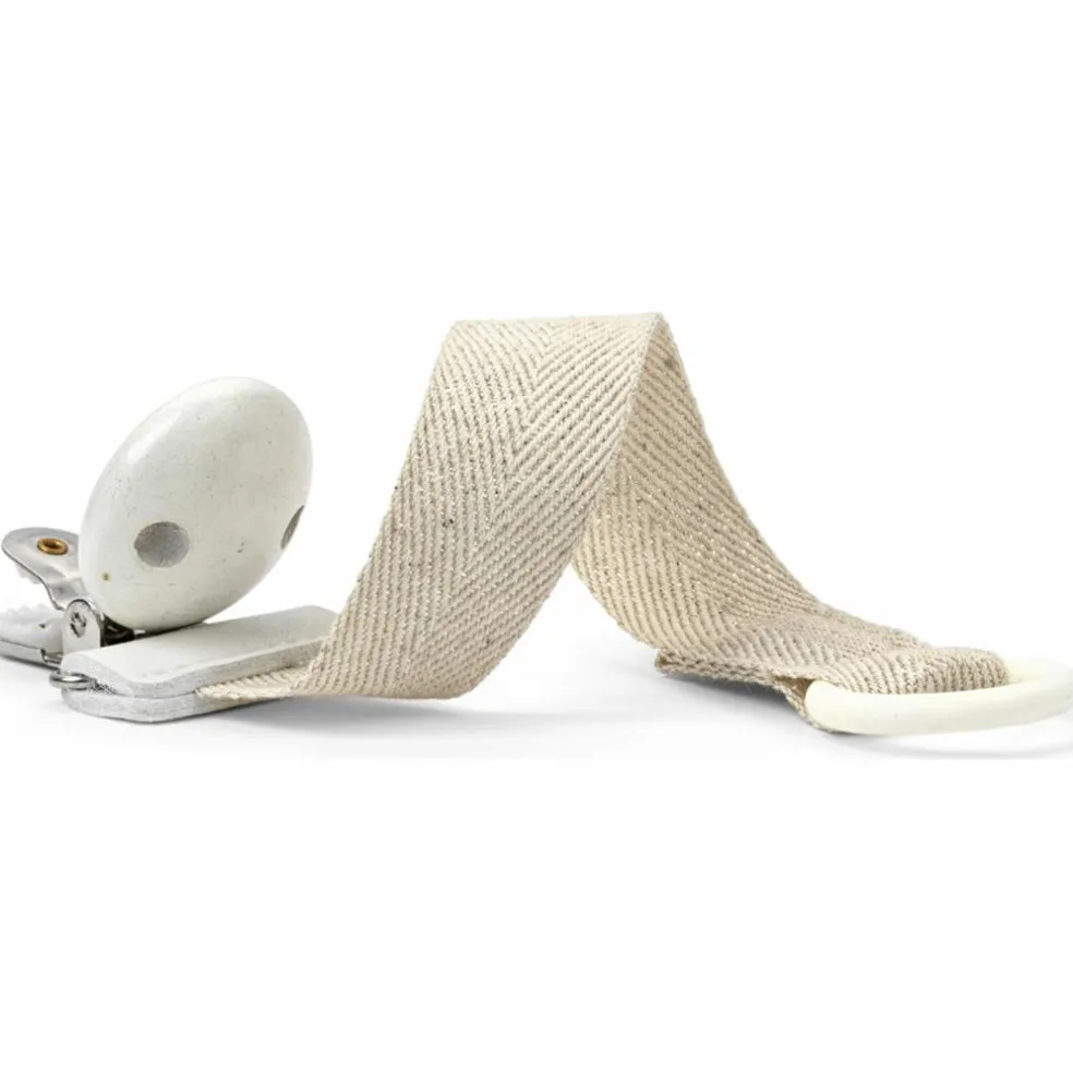 Attache sucette en bois Silver Sheen