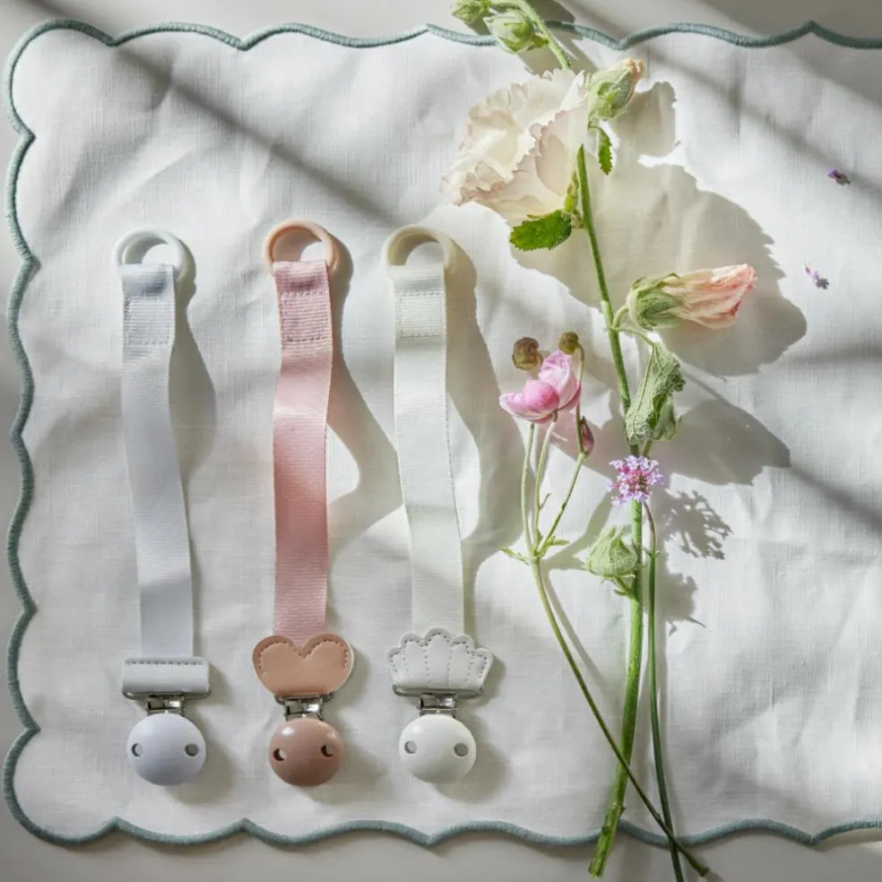 Attache sucette en bois Vanilla White