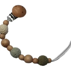 Attache sucette en bois Yoyo vert