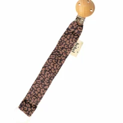 Attache sucette léopard noir