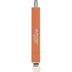 Attache sucette orange (personnalisable)