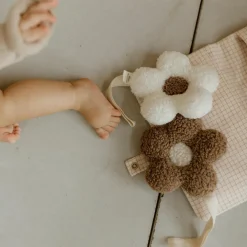 Attache tétine Fleur moumoute Ecru-Beige