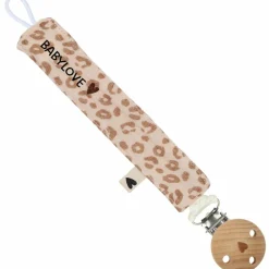 Attache tétine Gaze Léopard (personnalisable)