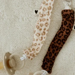 Attache tétine Gaze Léopard (personnalisable)