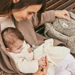 Attache tétine Léopard beige