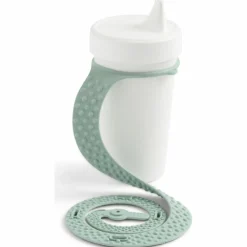 Attache-biberon et gourde sippigrip silicone Vert clair