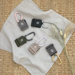 Attaches poussette pour sac à langer avec mousqueton rose