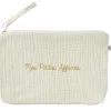 Baby trousse gaze de coton brodée Mes Petites Affaires ivoire