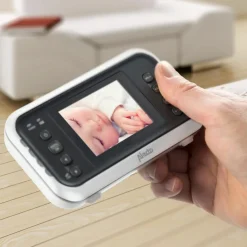 Babyphone avec caméra et écran couleur 2,4 pouces Blanc-Anthracite