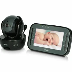 Babyphone avec caméra et écran couleur 4,3 pouces Noir