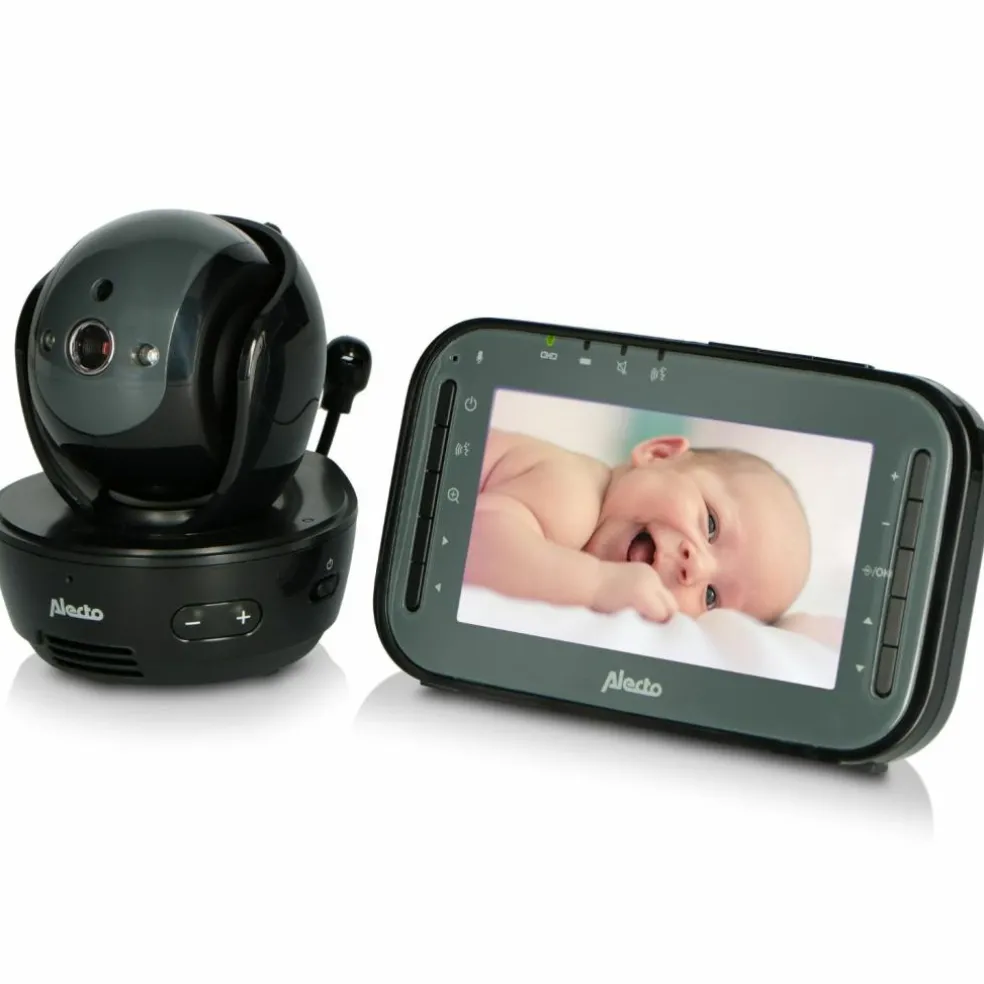 Babyphone avec caméra et écran couleur 4,3 pouces Noir