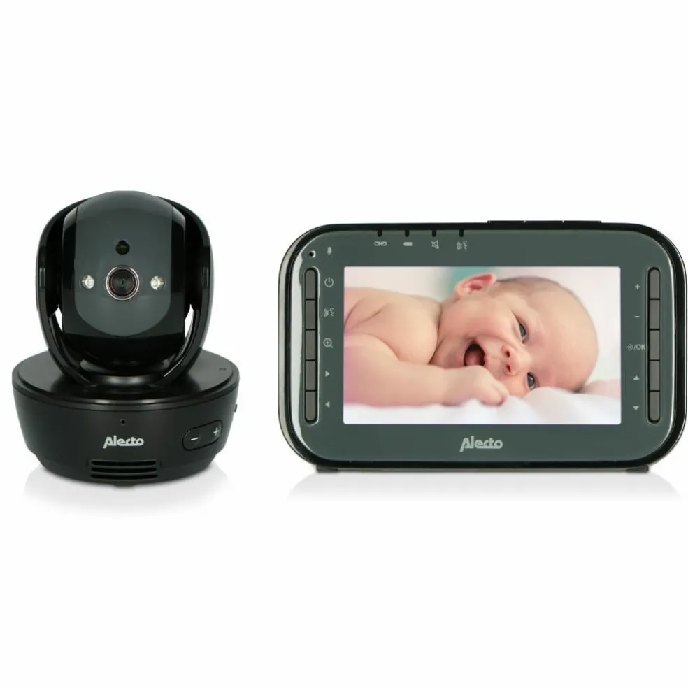 Babyphone avec caméra et écran couleur 4,3 pouces Noir