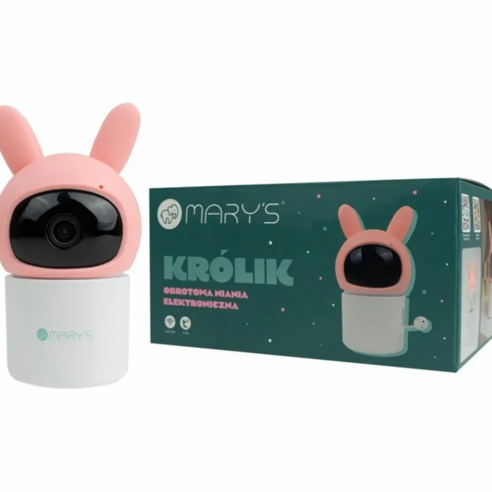 Babyphone rotatif Lapin Rose