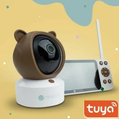 Babyphone vidéo avec caméra 2 en 1 Ours Brun