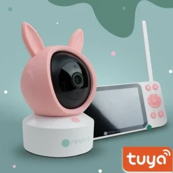 Babyphone vidéo avec caméra 2 en 1 Lapin Rose