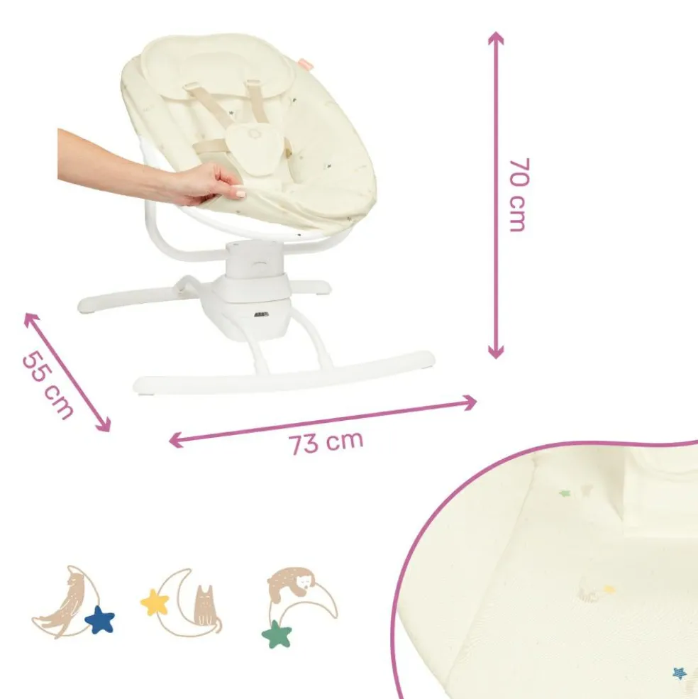 Balancelle électronique avec télécommande Crème