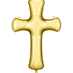 Ballon en aluminium Croix or