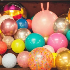 Ballon paillettes Bleu (10 cm)