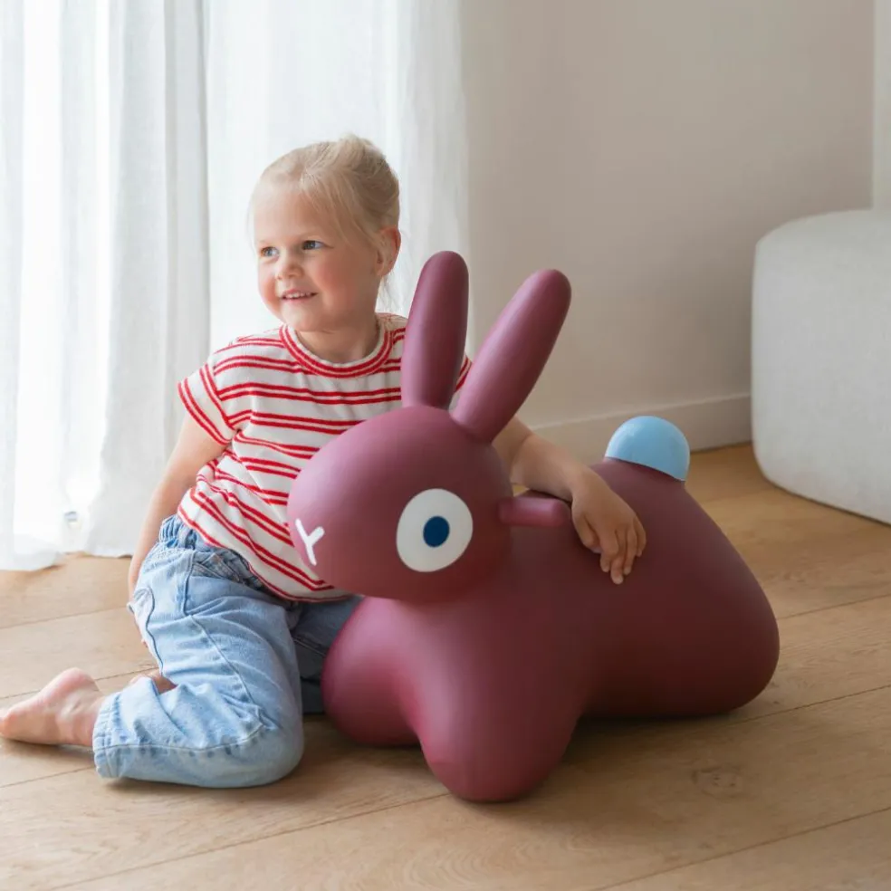 Ballon sauteur Hoppi Lapin Bordeaux