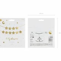 Bannière Baby shower or (290 x 16,5 cm)