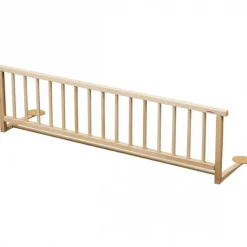 Barrière de lit en bois de hêtre Audrey Brut 127 cm