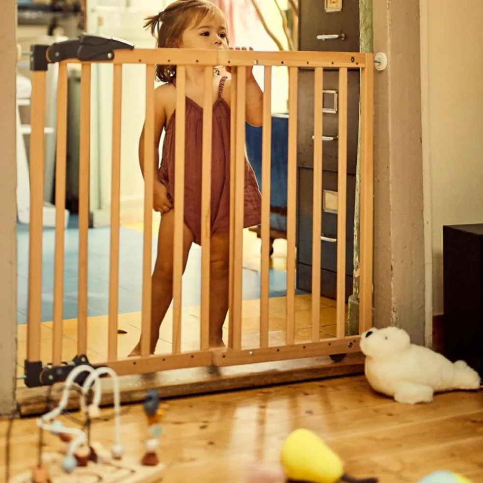 Barrière de porte à pressions Naturel (68 à 102 cm)