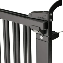 Barrière de porte pivotante en bois Noir (58-105 cm)
