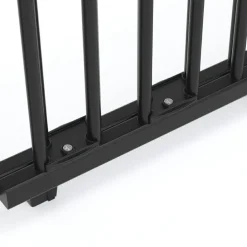 Barrière de porte pivotante en bois Noir (58-105 cm)