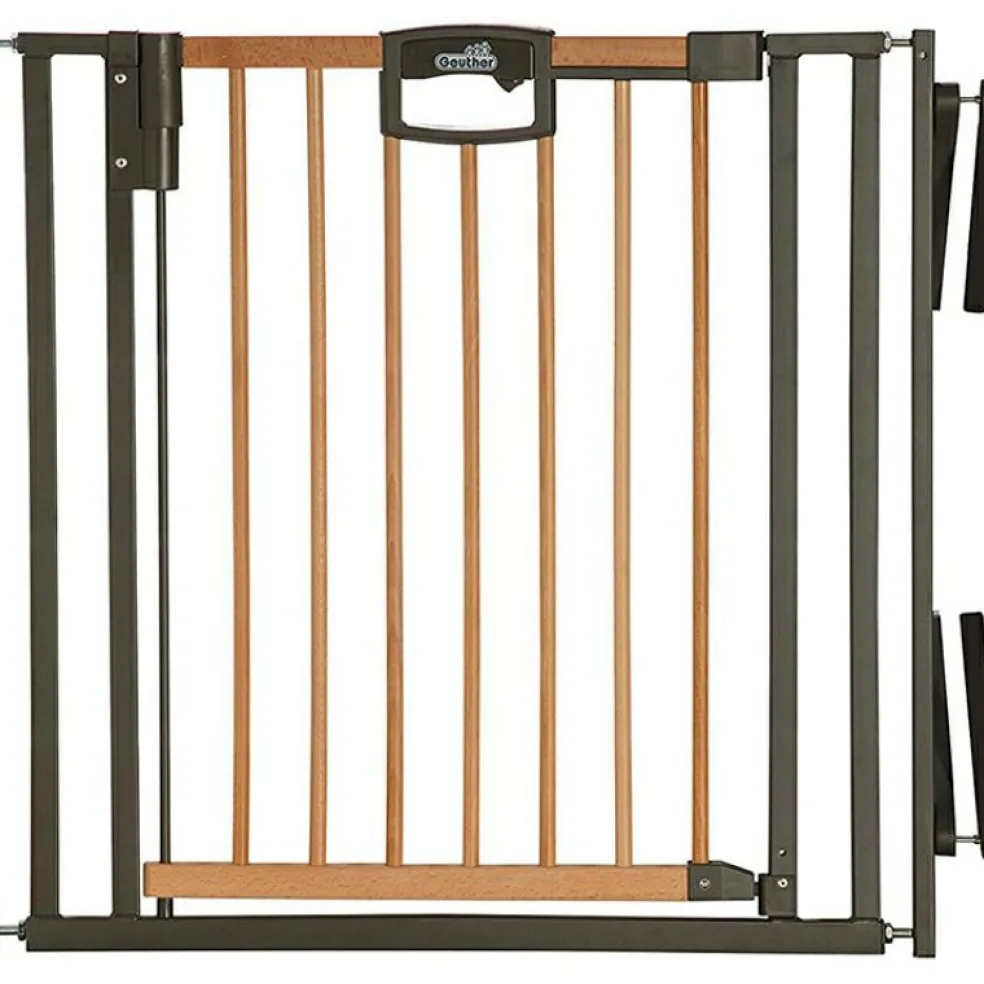 Barrière Easy Lock Wood Plus avec adaptateur escalier (84 à 92 cm)
