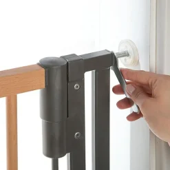 Barrière Easy Lock Wood Plus avec adaptateur escalier (84 à 92 cm)