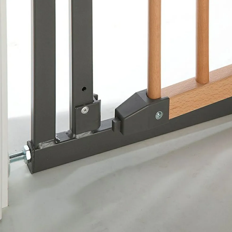 Barrière Easy Lock Wood Plus avec adaptateur escalier (84 à 92 cm)