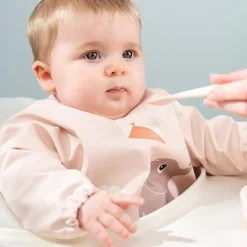 Bavoir à manches avec poche Playground bleu