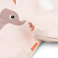 Bavoir à manches avec poche Playground rose