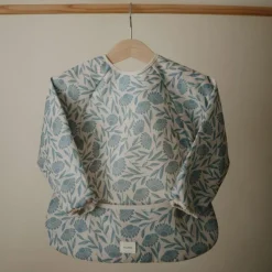 Bavoir à manches longues Blue Flowers (6-24 mois)